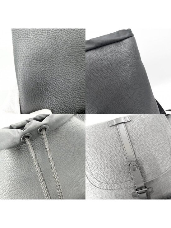 Louis Vuitton Backpack Christopher Slim Leather Black Silver main image 7